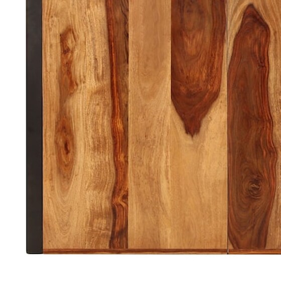 Τραπεζαρία Vidaxl από Μασίφ Ξύλο Sheesham 200x100x75 cm - Μαύρη/Καφέ image 5