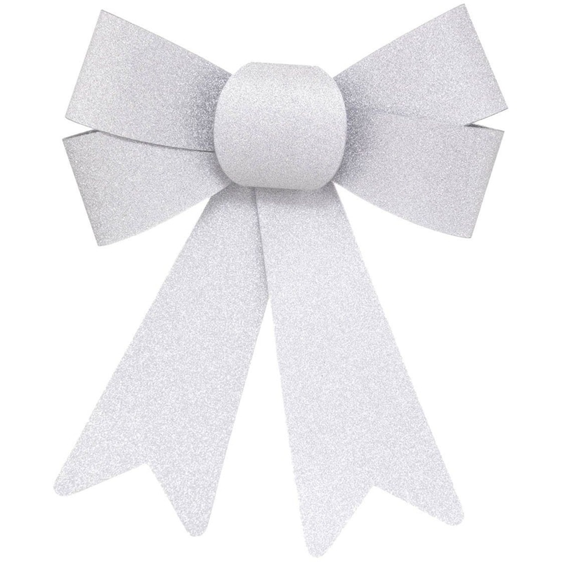 Σετ Χριστουγεννιάτικα Στολίδια Spitishop A-s Silver 184104 14x17 από Πολυπροπυλένιο 2 Τμχ - Φιόγκος