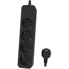 Πολύπριζο Philips CHP2145B/GRS 4 θέσεων με προστασία και καλώδιο 1.5m Μαύρο
