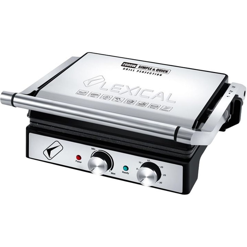 Ηλεκτρική Ψησταριά BBQ LEXICAL LSM-2571 2000W Ασημί