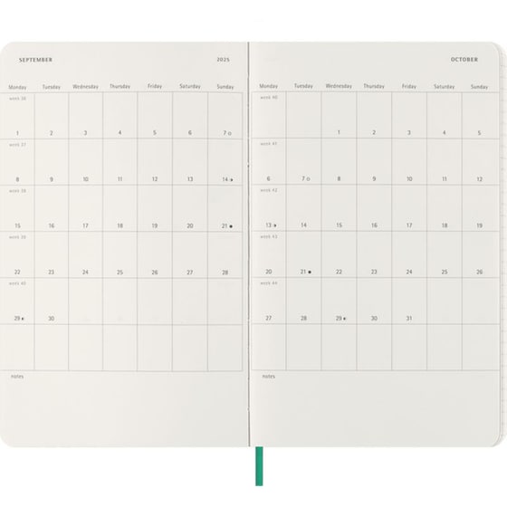 Ημερολόγιο Εβδομαδιαίο Moleskine 2025 12M Mamba Green Soft image 5
