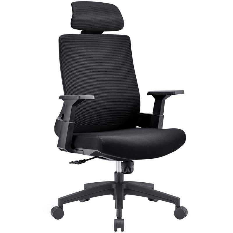 Καρέκλα Διευθυντική Woodwell Bf8900 από Ύφασμα - Μαύρη