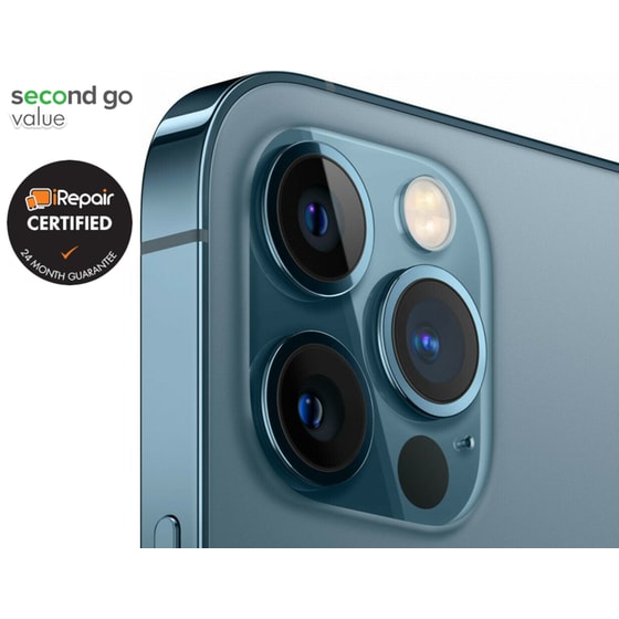 Μεταχειρισμένο Apple iPhone 12 Pro Max 256GB Pacific Blue second go value Certified by iRepair image 4