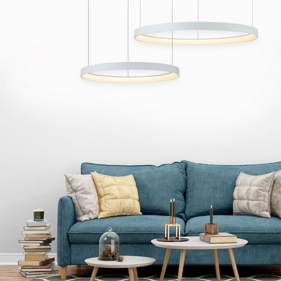 Φωτιστικό Οροφής Led Dimmable Smart Wifi Homelighting Amaya 77-8141 από Αλουμίνιο - Λευκό image 1