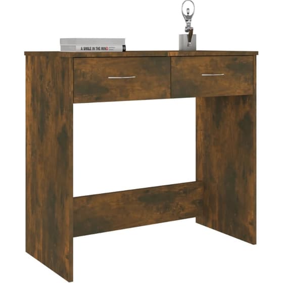 Γραφείο VidaXL από Επεξεργασμένο Ξύλο 80x40x75 cm - Καπνιστή Δρυς image 2