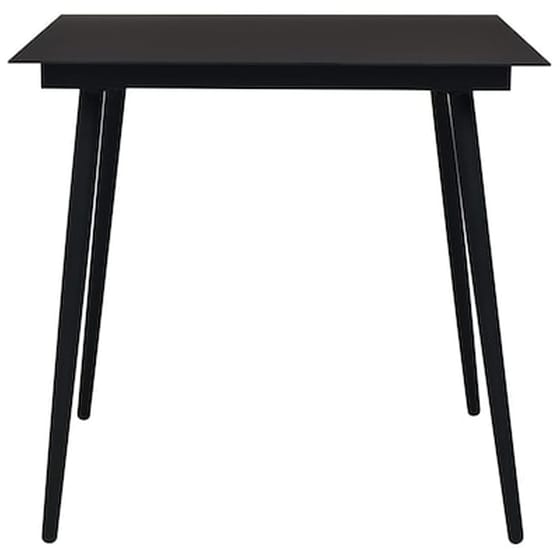 Vidaxl Σετ Τραπεζαρίας Εξωτερικού Χώρου 3 Τεμ. Μαύρο Από Ρατάν Pvc image 3