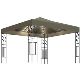 Κιόσκι Vidaxl Ατσάλι με Φώτα 3x3m - Taupe