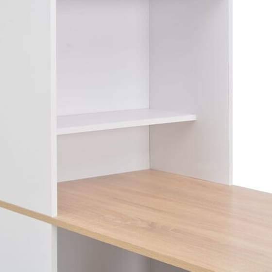 Vidaxl Τραπέζι Μπαρ Με Ραφιέρα Λευκό 115 X 59 X 200 Εκ. image 5