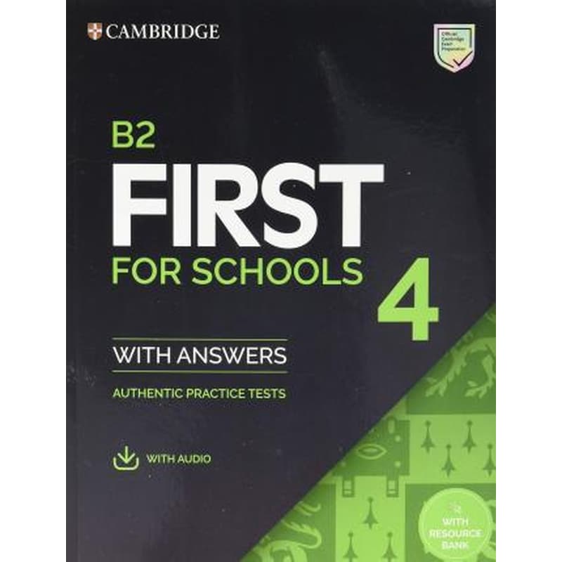 B2 First for Schools 4 Students Book with Answers with Audio with Resource Bank