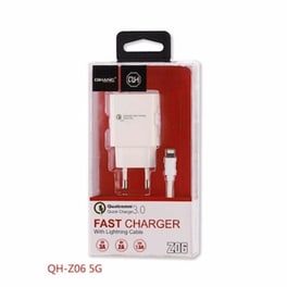 Σετ Φόρτισης Oem QHZ06 I5 Fast Charger Lightning 0.65m - White