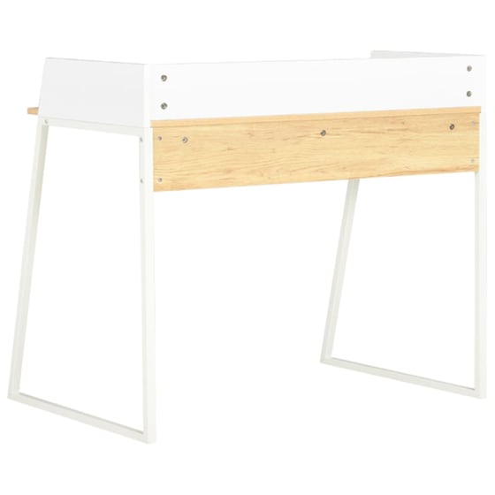 Γραφείο Μελέτης VidaXL από Μοριοσανίδα 90x60cm - Δρυός/Λευκό image 3