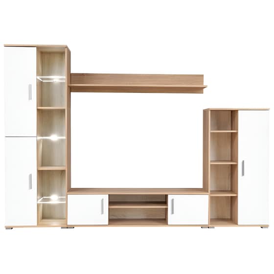 Έπιπλο Τηλεόρασης  VidaXL Μοριοσανίδα Δρυς 260x30x180cm - Λευκό image 0