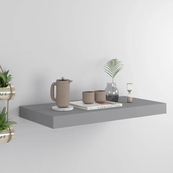 Ράφι Τοίχου VidaXL από MDF 50x23.5x3.8 cm - Γκρι image 1