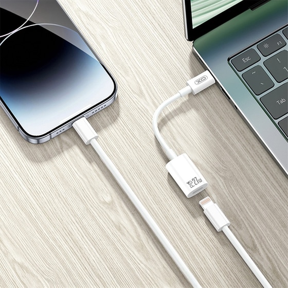 XO Καλώδιο;Αντάπτορας NB-R268A USB-C, Lightning σε Lightning 0.12m Λευκό image 4