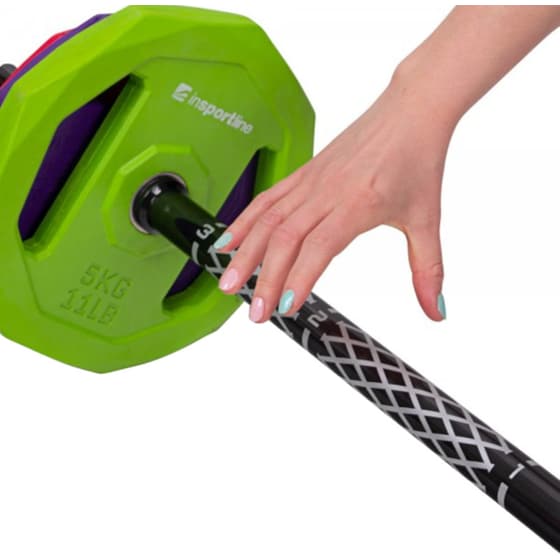 Body Pump Μπάρα InSPORTline Pumpino INS-21699 140cm 19kg Κούφια από Ατσάλι με 6 Δίσκους Βαρών και Κολάρα image 4