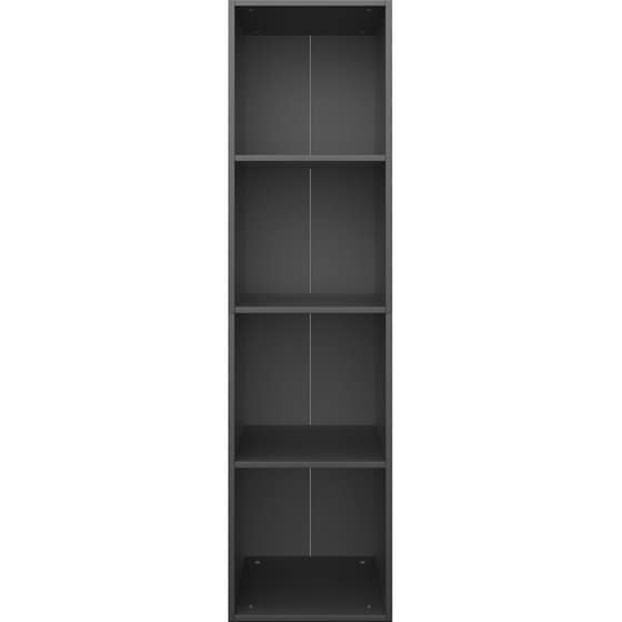 Βιβλιοθήκη VidaXL από Μοριοσανίδα 36x36x143 cm - Μαύρο image 2