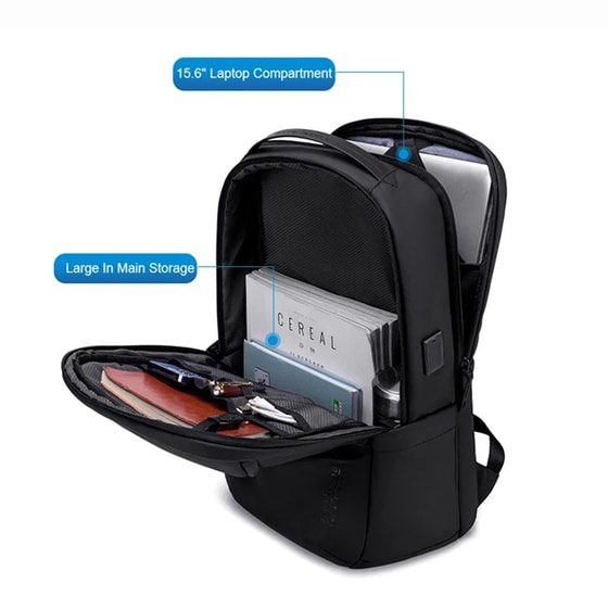 Τσάντα Laptop Arctic Hunter B00555 15.6" Αδιάβροχη - Μαύρο image 1