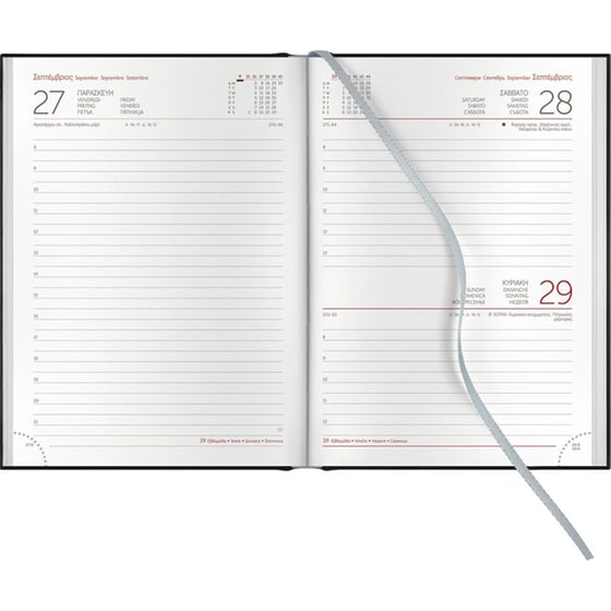 Ημερολόγιο Ημερήσιο 2026 Θεοφύλακτος 12M Borneo Saffiano Κόκκινο image 2