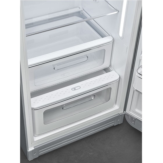 SMEG FAB28RSV6 270 Lt Ασημί Ψυγείο Μονόπορτο image 4
