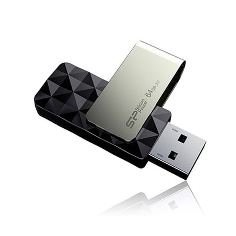 SILICON POWER Silicon Power Blaze B30 64GB USB 3.0 Stick Μαύρο
