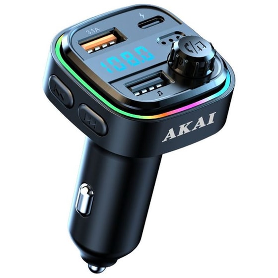 FM Transmitter Akai FMT-26BT - Μαύρο image 1