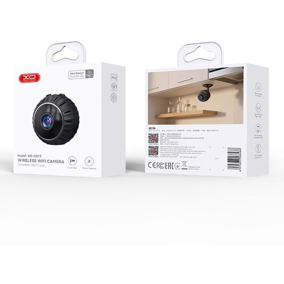 Ασύρματη IP Camera XO CR17 0.3MP με WiFi - Μαύρο image 5