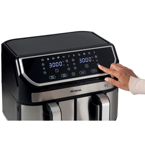 ARIETE Dual 4625 με Διπλό Αποσπώμενο Κάδο 2100 W 9 L Ασημί Φριτέζα Αέρος image 1