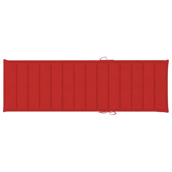 Ξαπλώστρα VidaXL από Μπαμπού 200x130x24-87 cm - Κόκκινη/Καφέ image 10