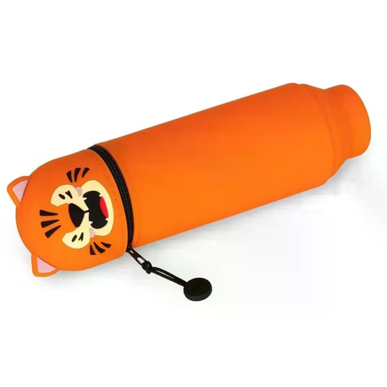 Κασετίνα Βαρελάκι Legami Σιλικόνης 2 in 1 Kawaii Tiger image 3