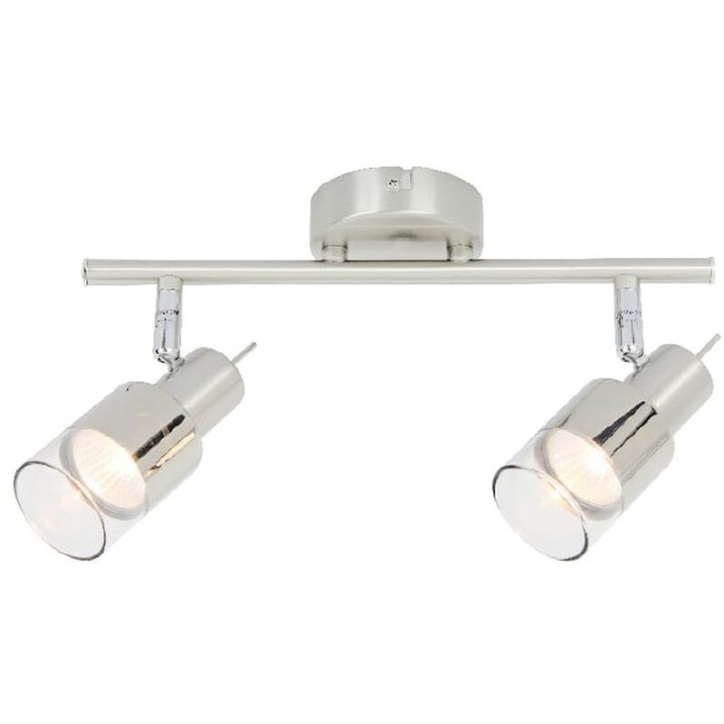 ACA DECOR Σποτ Δίφωτο Aca Platinum Mc6562 Μεταλλικό - Ασημί