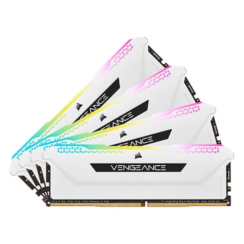 CORSAIR Μνήμη Ram Corsair Vengeance RGB Pro Sl White CMH32GX4M4E3200C16W DDR4 32GB (4x8GB) 3200MHz για Desktop