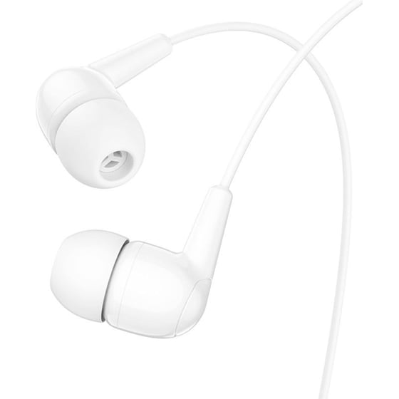 Hands Free Hoco M97 Enjoy Earphones Stereo 3.5mm Με Μικρόφωνο Και Πλήκτρο Λειτουργίας Λευκά image 1