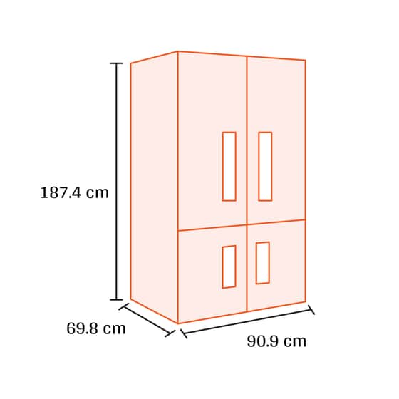 HOTPOINT HAQ9 E2L EF Total No Frost 631 Lt Ασημί Ψυγείο Ντουλάπα image 1