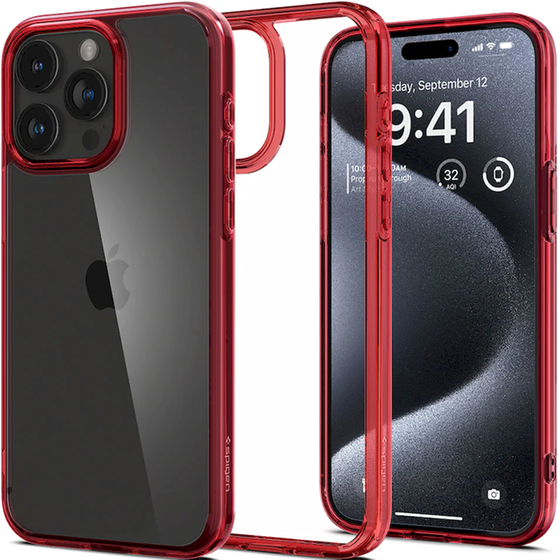 Θήκη Apple iPhone 15 Pro - Spigen Ultra Hybrid - Deep Red image 0