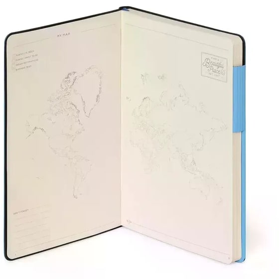 Σημειωματάριο Legami Ριγέ Medium Retro Blue image 1