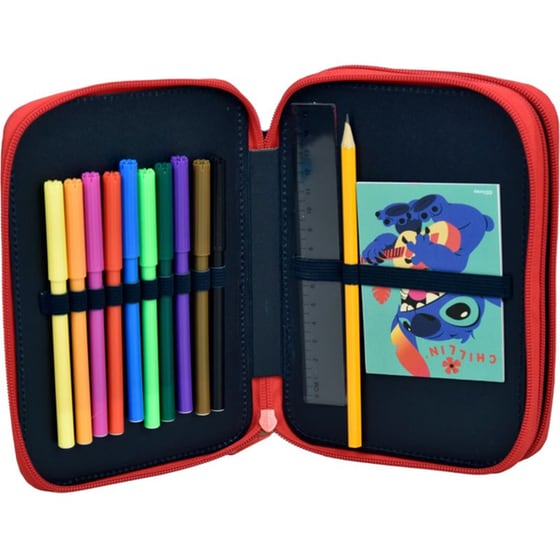 Κασετίνα Παραλληλόγραμμη Γεμάτη Gim Stitch image 2