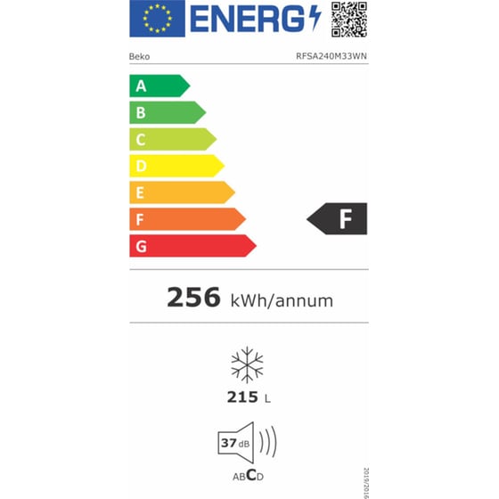 BEKO RFSA240M33WN 215 Lt Λευκό Καταψύκτης Όρθιος image 3