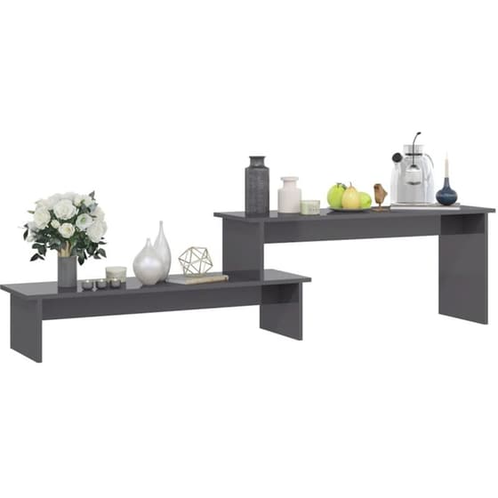 Έπιπλο Τηλεόρασης VidaXL από Μοριοσανίδα 180x30x43cm - Γκρι image 2