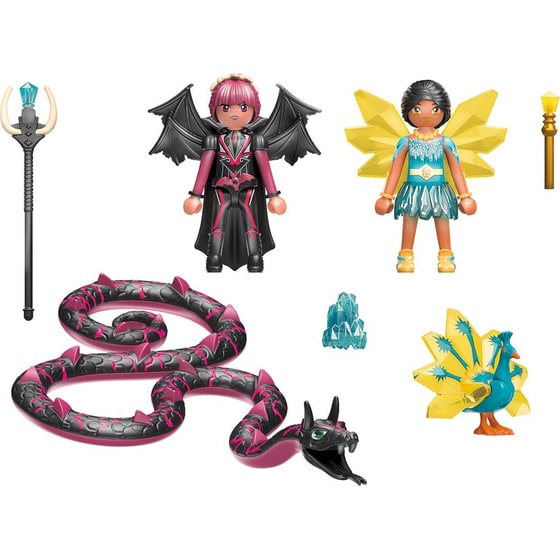 PLAYMOBIL® Ayuma Crystal Fairy και Bat Fairy με Μαγικά Ζώα (70803) image 1