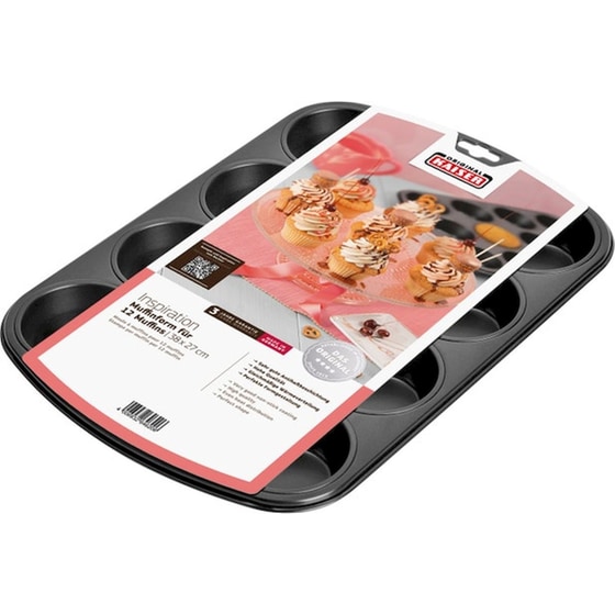 Φόρμα για Muffins Kaiser Inspiration για 12 Muffin Cupcakes 38x27cm - Μαύρη image 2