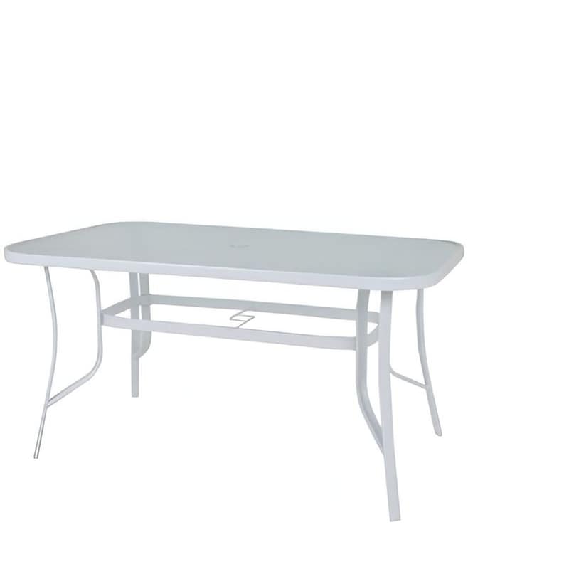 Τραπέζι Εξωτερικού Χώρου Woodwell c11309 από Μέταλλο 120x70x71 cm - Λευκό