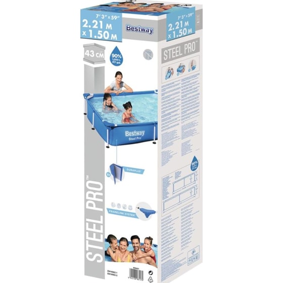 Οικογενειακή Πισίνα Εδάφους Bestway Steel Pro 1200 Lt - Μπλε image 3
