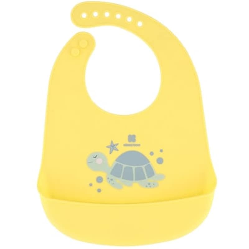 Σαλιάρα Σιλικόνης - Συλλέκτης Τροφίμων Sea World Yellow Turtle Kikkaboo 31303030010 φωτογραφία