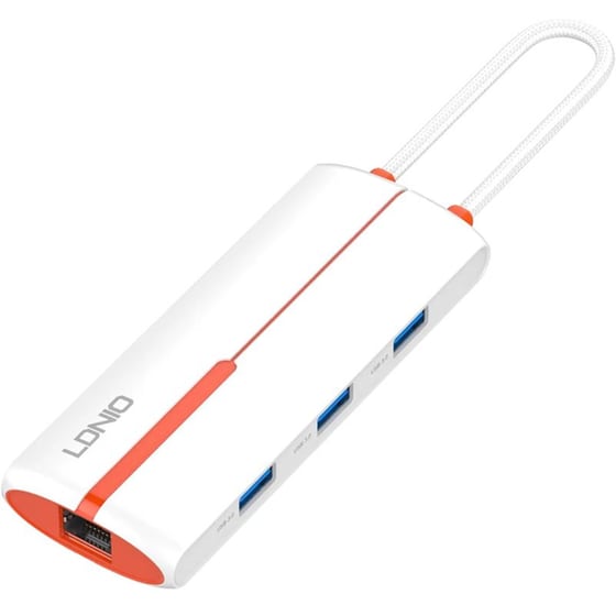 Ldnio Docking Station DS-26H 6 Θυρών με Σύνδεση USB-C, 4K, 100W PD - Λευκό image 1