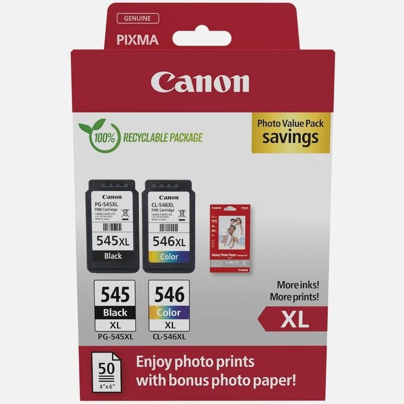 CANON PG-545XL/CL-546XL Photo Value Μελάνι Εκτυπωτή 8286B011