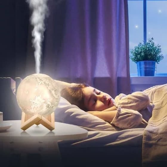 OEM Moon Light Humidifier 3D Υγραντήρας & Αρωματοθεραπεία 2W image 4