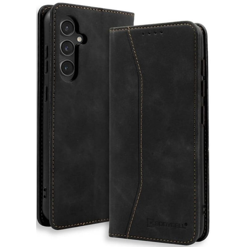 BODYCELL Θήκη Samsung Galaxy S24 Fe - Bodycell Book Case Πορτοφόλι - Black (5206015079542)
