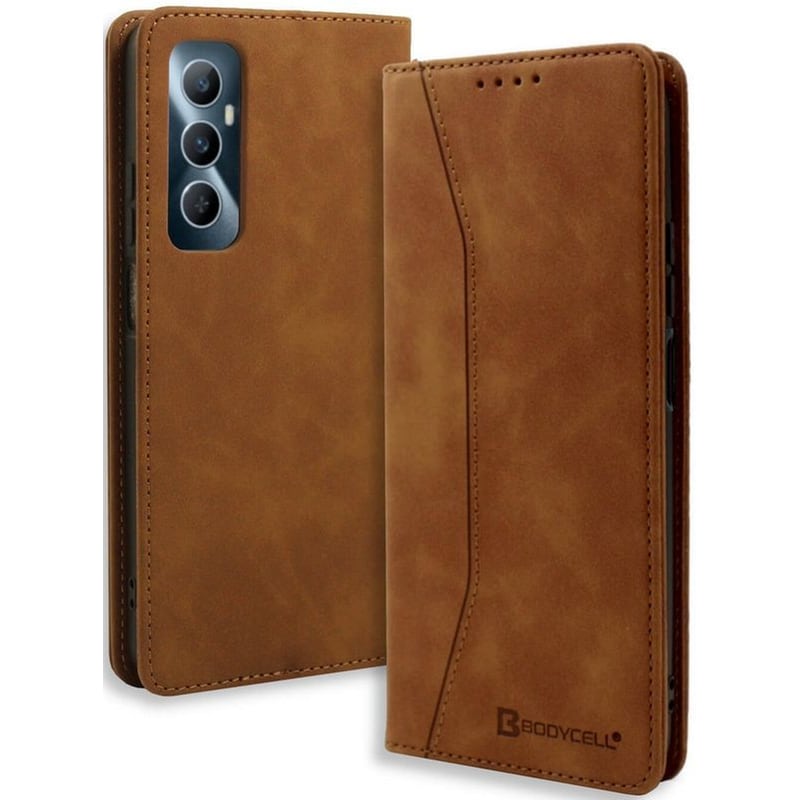 BODYCELL Θήκη Realme C65 4G - Bodycell Book Case Πορτοφόλι - Brown