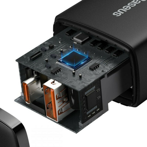 Φορτιστής Πρίζας Baseus CCXJ-B01 2port Usb-C,Usb 20W - Black image 5