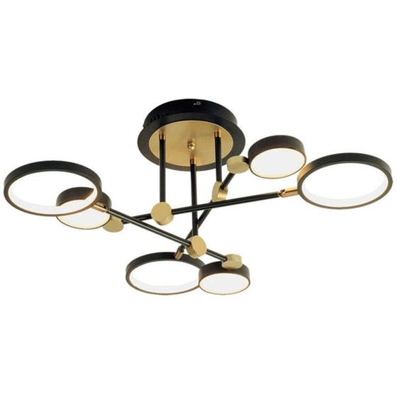 Φωτιστικό Πλαφονιέρα Viokef Persa 4251100 Led από Μέταλλο - Μαύρο/Χρυσό image 0